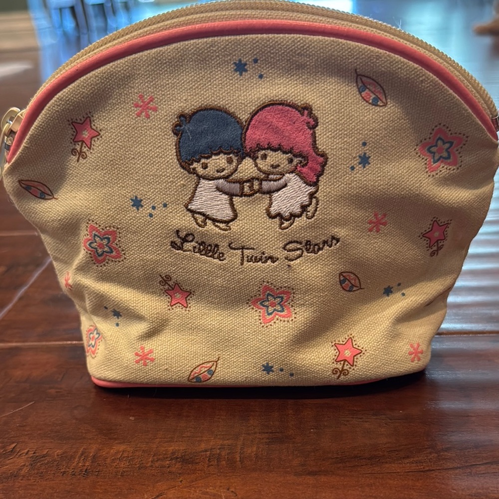 Little Twin Stars Canvas Pouch, Vintage, 2003, EUC!